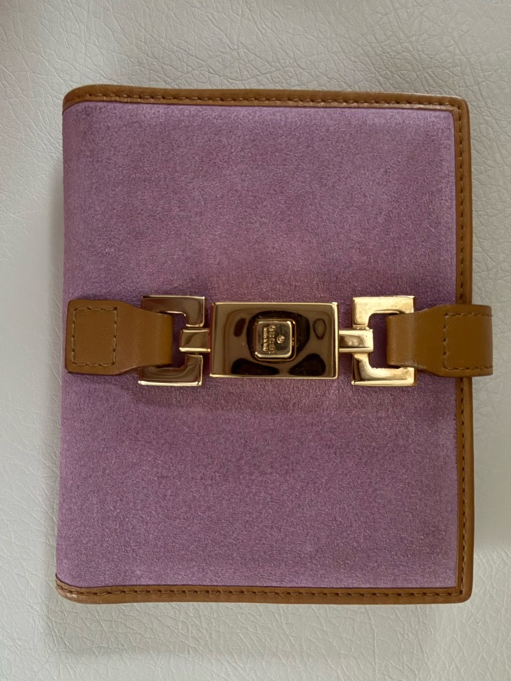 Gucci Suede Horsebit Desk Memo Holder w/ Pen Rare Vintage Office Accessory